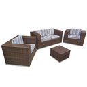 Ver imagem 1 de Conjunto de Sofá Fibra Sintética Cidade do Cabo - 1 Sofá 2L + 2 Poltronas + 1 Mesa Centro -