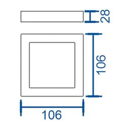 Painel de Sobrepor Quadrado em Alumínio 6W Bivolt LED 3.000K Blumenau - 3