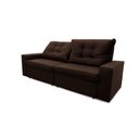Ver imagem 5 de Sofá Retrátil Reclinável Malta 2,00m Suede Velut Marrom Molas no Assento - King House