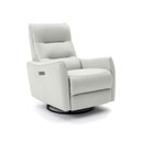 Ver imagem 7 de Poltrona do Papai Reclinável Sala de Estar Plaza Usb e Usb-c Gira Balança Couro Branco Gelo G40 - Gr