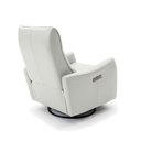 Ver mais imagens de Poltrona do Papai Reclinável Sala de Estar Plaza Usb e Usb-c Gira Balança Couro Branco Gelo G40 - Gr