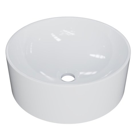 Cuba Pia para Banheiro Redonda 34cm Sara C08 Branco - Mpozenato