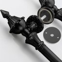 Ver imagem 7 de Puxador Duplo Classic 530mm Preto Fosco Porta Pivotante Correr Passagem Madeira Vidro Rústico