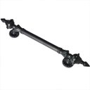 Ver imagem 2 de Puxador Duplo Classic 530mm Preto Fosco Porta Pivotante Correr Passagem Madeira Vidro Rústico