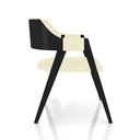 Ver imagem 3 de Kit 2 Cadeiras Sala de Jantar e Jogos Carteados Madeira Maciça Poker Pu Offwhite-preto G42 - Gran
