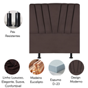 Ver imagem 4 de Cabeceira Estofada Cama Box Solteiro 90 Cm Louise Linho:marrom