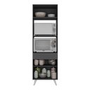 Ver imagem 4 de Paneleiro 2 Portas 63cm para Forno e Microondas Veneza Multimóveis V3679 Preto/branco