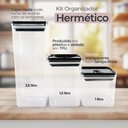 Ver imagem 3 de Kit Organizador Hermético Dubai Preto 5 Litros