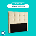 Ver imagem 5 de Cabeceira Estofada Queen Alice Nature Veludo Perola 158x136
