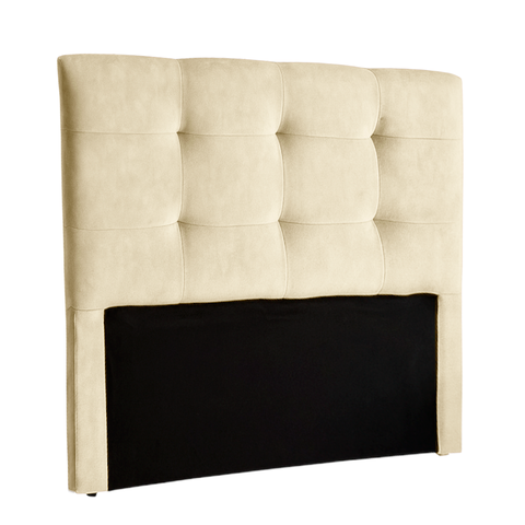 Cabeceira Estofada Queen Alice Nature Veludo Perola 158x136