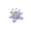 Ver imagem 1 de Enfeite Decoração de Cristal Vidro Flor de Lotus para Sala Quarto Cristaleira Grande 13cm:roxo