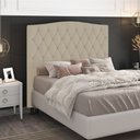 Ver imagem 2 de Cabeceira Cama Box Casal Itália 140 Cm Sintético MV Estofados Italia Bege