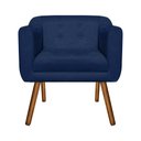 Ver imagem 3 de Kit Sofá 2 Lugares e 02 Poltronas Julia Suede Azul Marinho