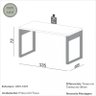 Mesa para Escritório Industrial F20 Freijó/preto - Dalla Costa - 5
