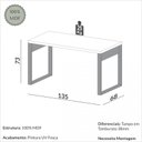 Ver imagem 5 de Mesa para Escritório Industrial F20 Freijó/preto - Dalla Costa