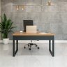 Mesa para Escritório Industrial F20 Freijó/preto - Dalla Costa - 1