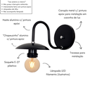 Ver imagem 2 de Arandela de Parede Colonial Retrô Oriental - Soquete E-27 - Abf Luminárias:preto