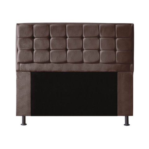 Cabeceira Copenhague Para Cama Box Queen Size 160cm com Capitonê Suede - Ecotec Decor:Marrom