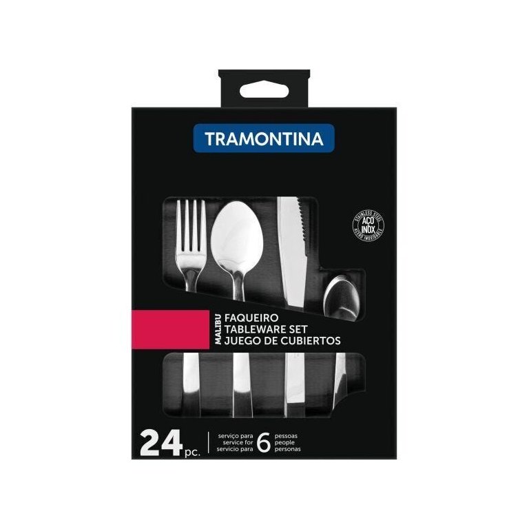 Faqueiro Aço Inox Tramontina Malibu 24 Peças - 23798/046