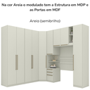 Ver mais imagens de Quarto Solteiro Modulado 9 Portas Seletto Areia Henn
