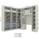 Ver imagem 3 de Quarto Solteiro Modulado 9 Portas Seletto Areia Henn
