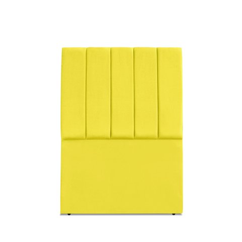 Cabeceira Estofada Solteiro Carla 90cm Suede Amarelo
