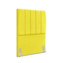 Ver imagem 2 de Cabeceira Estofada Solteiro Carla 90cm Suede Amarelo
