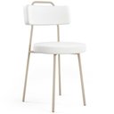 Ver imagem 7 de Kit 06 Cadeiras Decorativas Estofada Sala Jantar Barcelona Arena L02 Facto Branco - Lyam