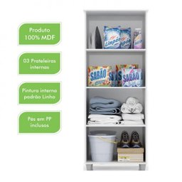 Armário Multiuso 2 Portas 3 Prateleiras Acp Móveis - 4