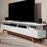 Rack para TV Até 70 Polegadas Vivare Wood 3 Gavetas Branco - Giga Móveis - 1