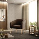 Ver imagem 2 de Cadeira Sala de Jantar Pé Palito Natural Kit 2 Stella Suede D03 - D’Rossi