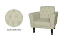 Ver imagem 2 de Poltrona Decorativa Classic Suede Bege Pés Madeira Mz Decor