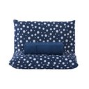 Ver imagem 1 de Jogo de Cama Lençol Solteiro Poá 100% Algodão Azul Marinho Estampado Bolinha Toque Macio 2 Peças