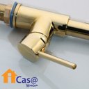 Ver imagem 3 de Torneira Gourmet Cozinha Monocomando Dourada Alta Spray 70cm