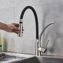 Ver imagem 4 de Torneira Cozinha Gourmet Flexível Monocomando Preta Cromada