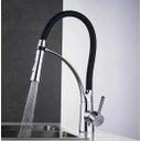 Ver imagem 3 de Torneira Cozinha Gourmet Flexível Monocomando Preta Cromada
