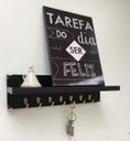 Ver imagem 3 de Porta Chaves com Prateleira Preto Rose Gold
