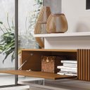 Ver imagem 2 de Estante Home Para TV 70 Polegadas 210cm Istambul Lukaliam Off White Perolizado/Freijo