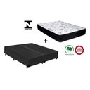 Ver imagem 3 de Cama Box Casal Bi Partida Preto + Colchão Mola Ensacada