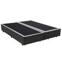 Ver imagem 1 de Cama Box Casal Bi Partida Preto + Colchão Mola Ensacada