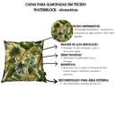 Ver imagem 3 de Capa de Almofada Impermeável Antiácaro Folhagens Verdes Fundo Bege Área Externa 45CMX45CM