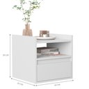 Ver imagem 3 de Mesa Cabeceira Suspensa Giardini Branco