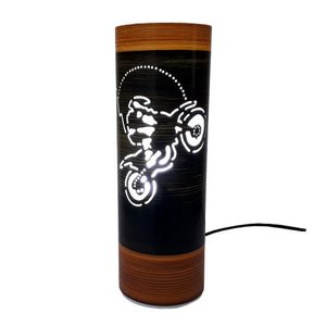 Abajur Luminária de Mesa Infantil Moto Cross