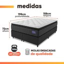Ver imagem 3 de Cama Box Queen Colchão Ortopédico Titã Molas Ensacadas Pillow Top Hip Sleep