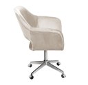 Ver imagem 2 de Poltrona Zara Base Giratória com Rodinhas Cor:Suede Bege 080