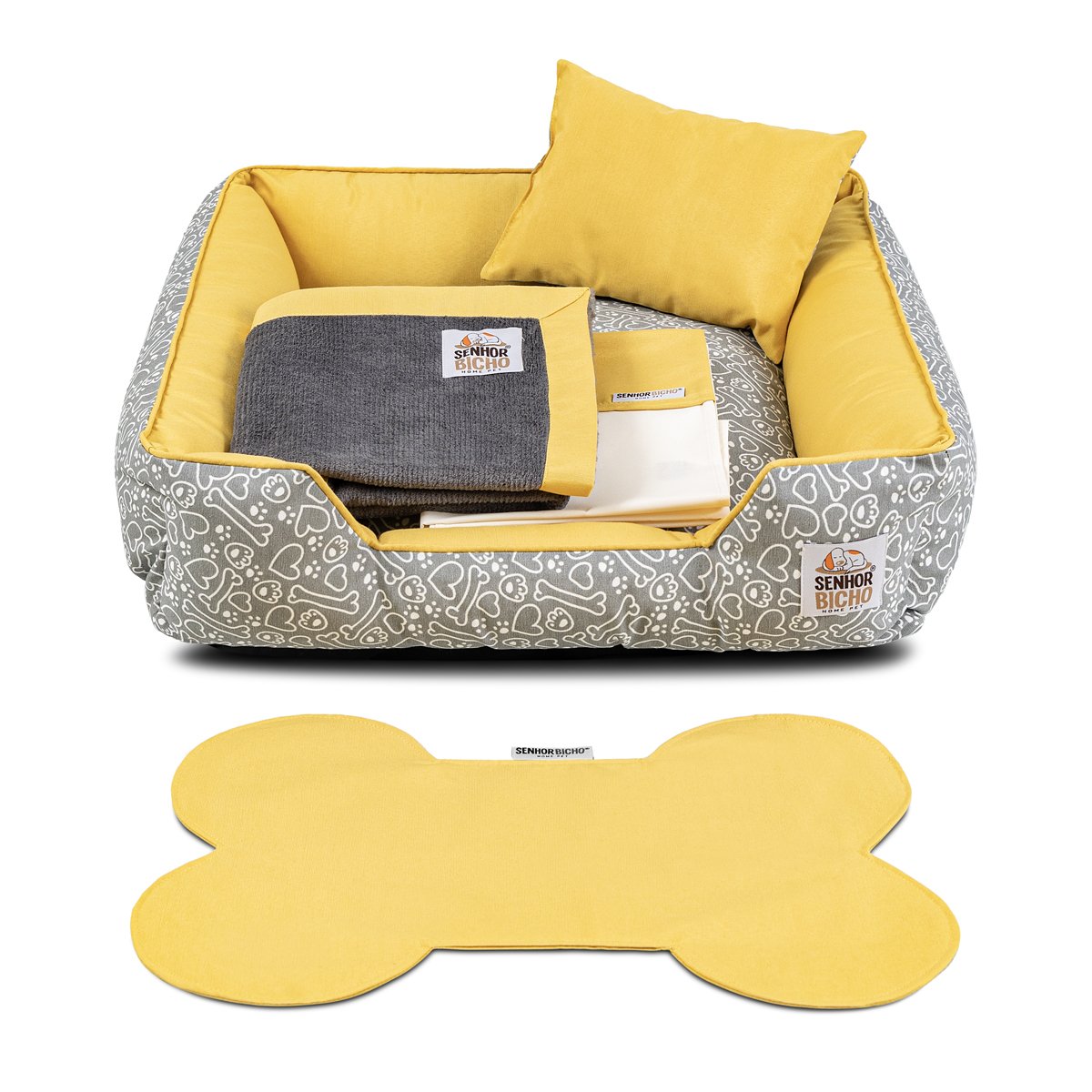 Enxoval Cama de Cachorro Impermeável com Zíper Pandora 63x63 Pets - 2