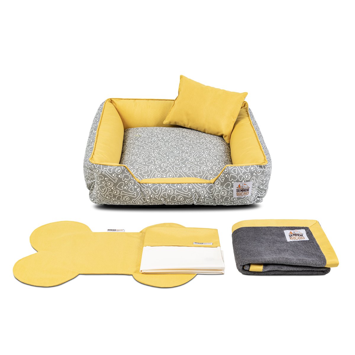 Enxoval Cama de Cachorro Impermeável com Zíper Pandora 63x63 Pets