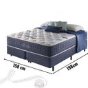 Ver imagem 3 de Conjunto Cama Box +colchão Queen Size com Molas Ensacadas e Espuma Visco Gel Blue Sea – Anjos