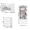 Ver imagem 4 de Quarto de Bebê Completo Dominó 2 Portas 6 Gavetas Branco - Pnr Móveis