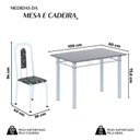 Ver imagem 3 de Conjunto de Mesa com 4 Cadeiras Lívia Branco/Preto